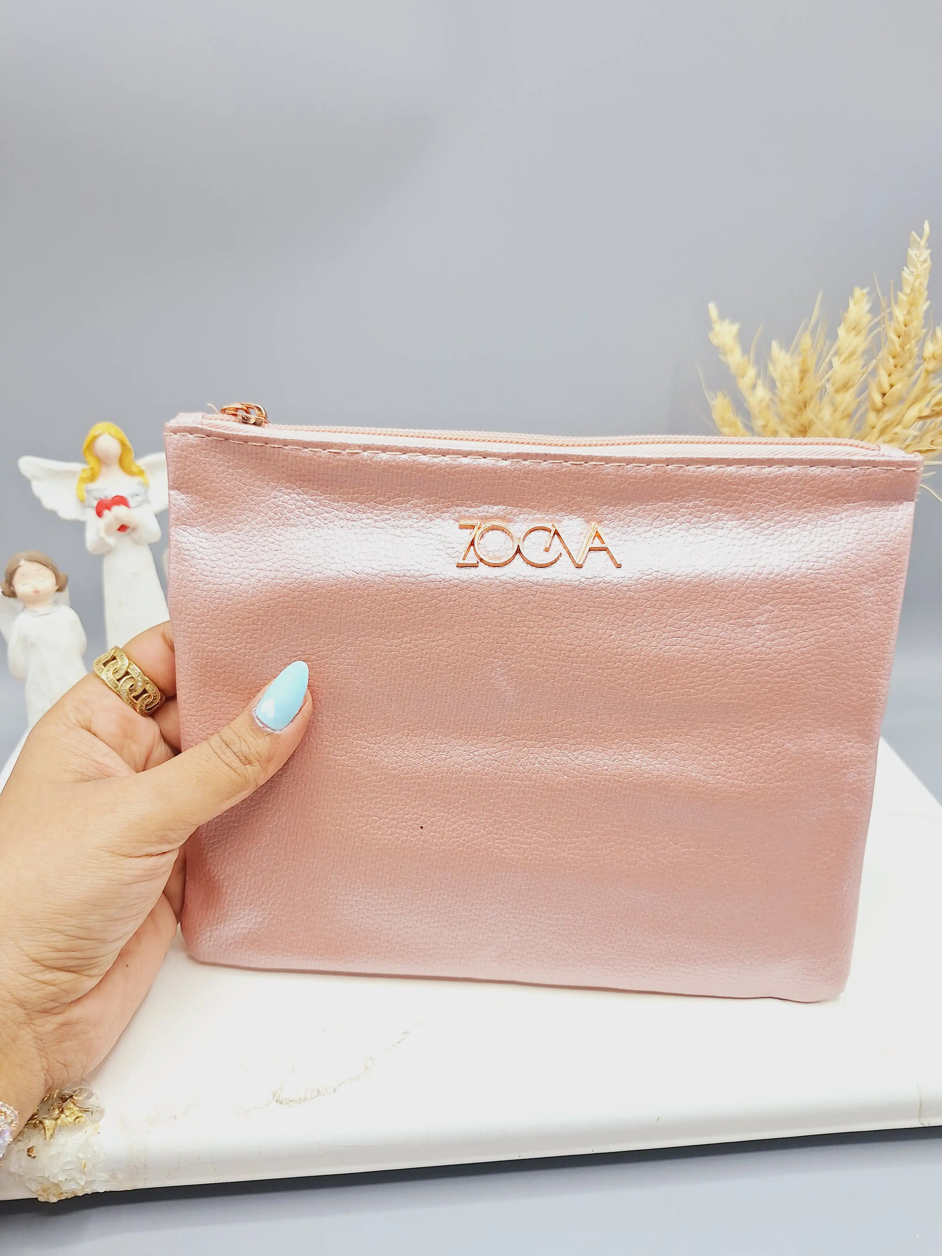 ست براش مشکی 15 عددی لاکچری زووا با کیف چرمی ZOEVA ( رنگ کالباسی) کیفیت متوسط