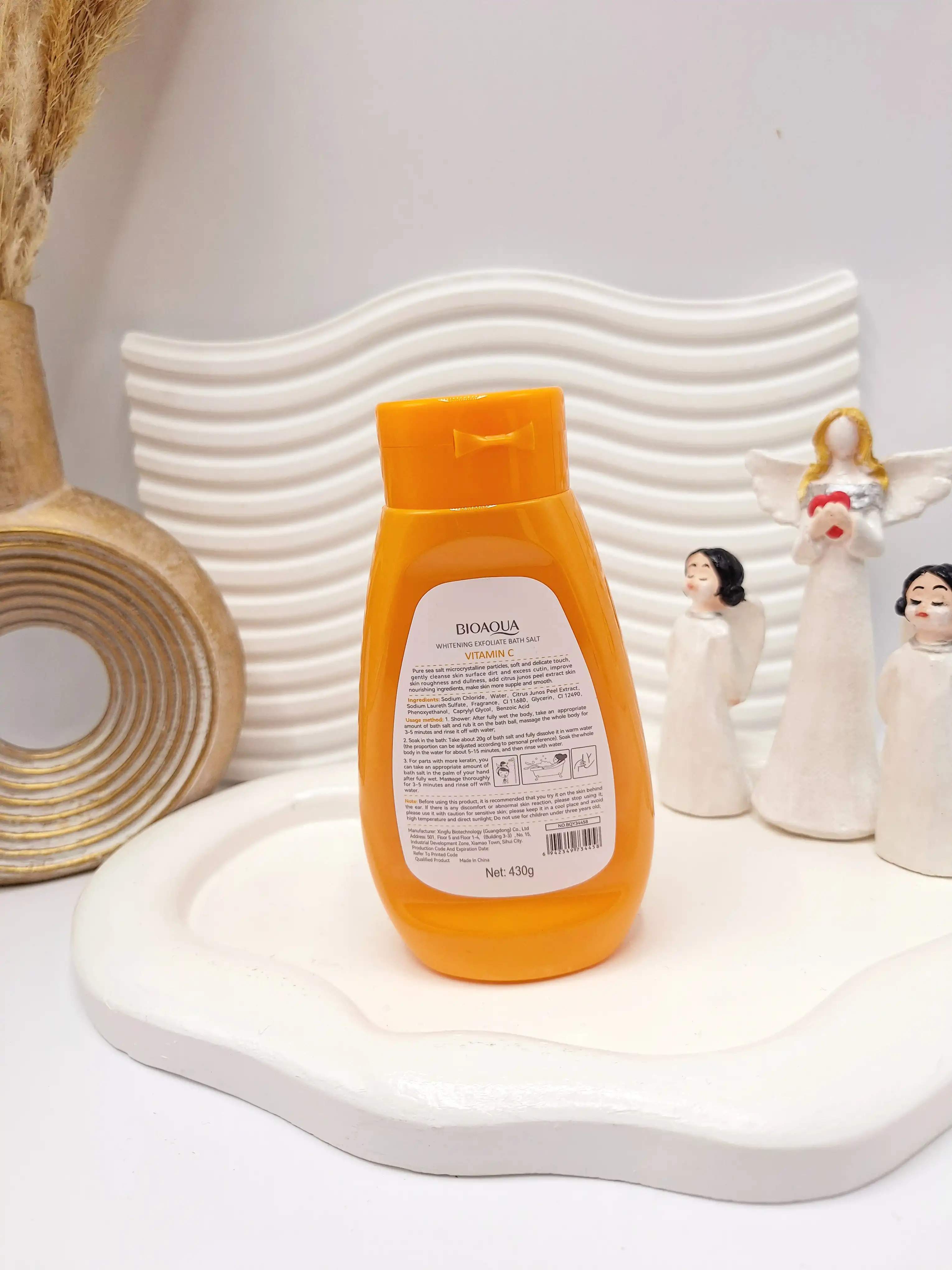 نمک بدن ویتامین سی نارنجی  بیواکوا کد 4458